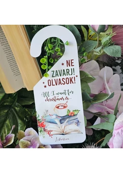 Ne zavarj, olvasok - ajtóra akasztható tábla könyvmolyoknak