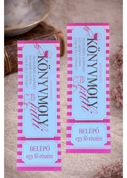 Könyvmoly buli belépő könyvjelző