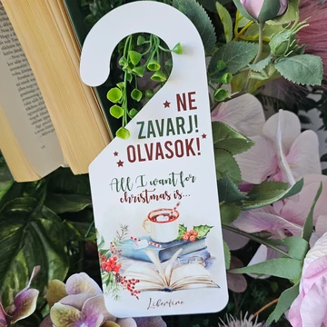 Ne zavarj, olvasok - ajtóra akasztható tábla könyvmolyoknak