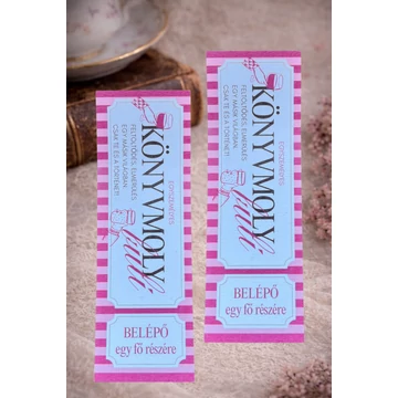 Könyvmoly buli belépő könyvjelző