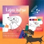 Lajos kutya-színező színesceruza-készlettel